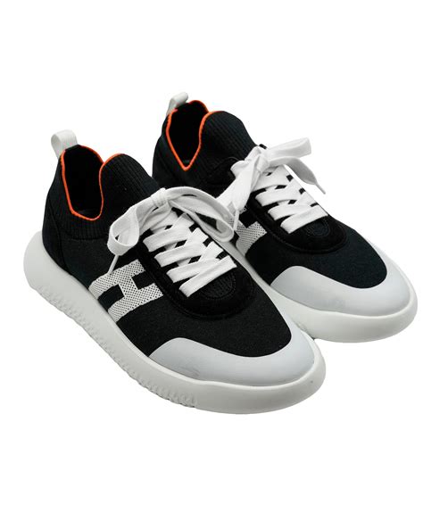 black hermes sneakers|hermes crew sneakers.